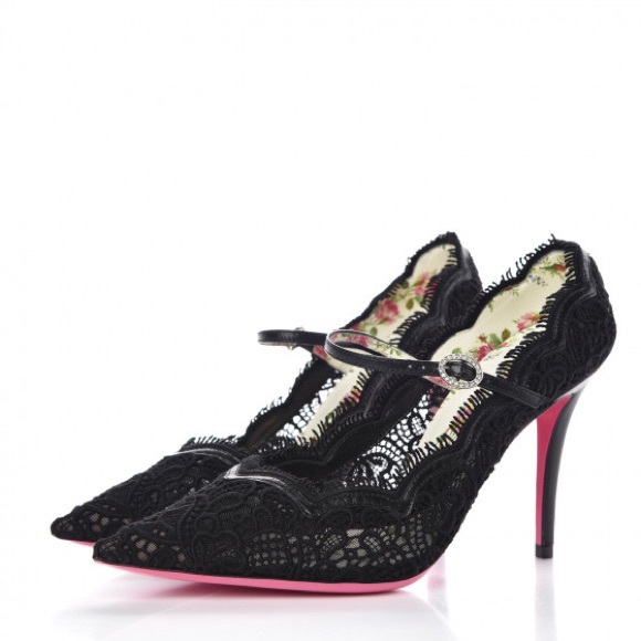 Black Gucci Lace heels - Picture 1 of 6
